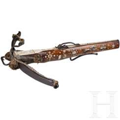 Verbeinte Armbrust im Stil des 17. Jhdts, Historismus, deutsch, 2. Hälfte 19. Jhdt.