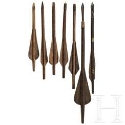 Sieben Armbrustbolzen, 15./19. Jhdt.
