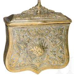 Kartuschkasten aus Messing, balkan-türkisch, um 1800.