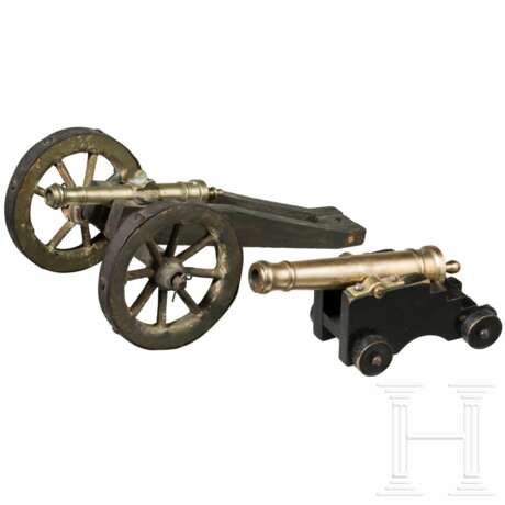 Zwei Miniatur-Kanonen, um 1900 - photo 1 Zwei Miniatur-Kanonen, um 1900 - photo 1