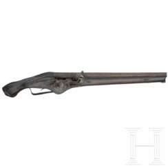 Radschlosspistole unter Verwendung alter Teile, deutsch, im Stil der 1630er Jahre