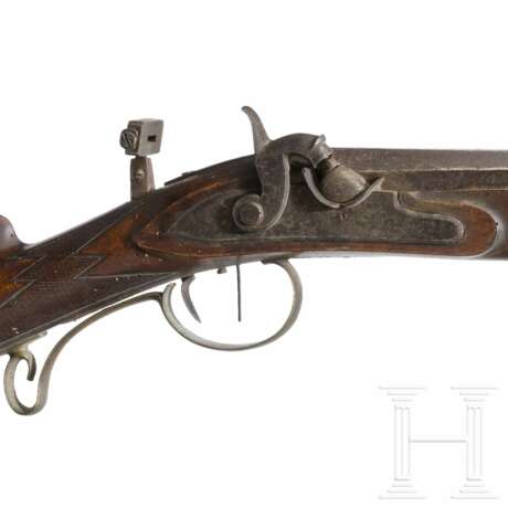 Perkussionsscheibenbüchse, deutsch, um 1800 - photo 3 Perkussionsscheibenbüchse, deutsch, um 1800 - photo 3