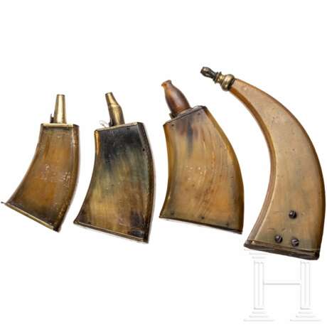Vier Pulverhörner, deutsch, 18. Jhdt. - photo 2