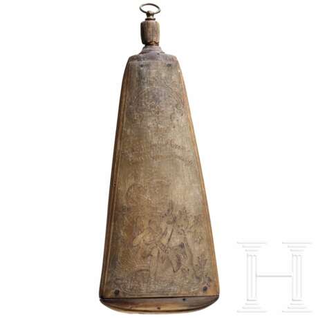 Gravierte Pulverflasche, deutsch, Mitte 18. Jhdt. - Foto 2