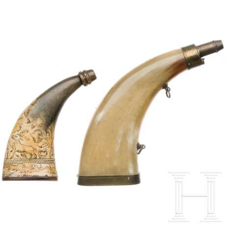 Zwei Pulverflaschen, deutsch, 18. Jhdt. - photo 2