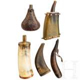 Fünf Pulverflaschen, deutsch, 18./19. Jhdt. - photo 2