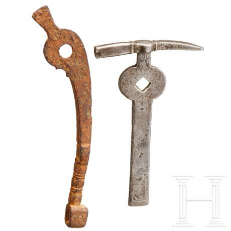 Zwei Radschlossschlüssel, deutsch, 17. Jhdt. - photo 2 Zwei Radschlossschlüssel, deutsch, 17. Jhdt. - photo 2