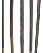 Overview. Fünf Lederscheiden für militärische Pallasche bzw. Degen, 19. Jhdt.