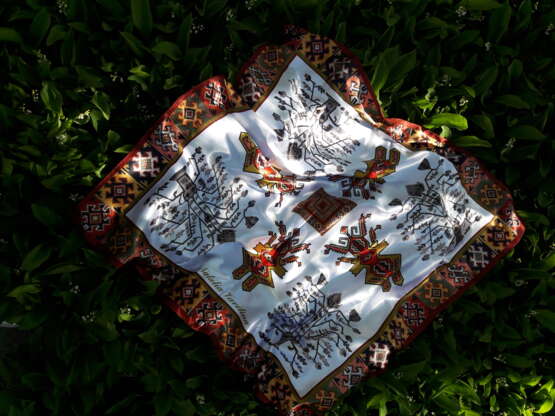 Author's shawl. Авторский платок Текстиль Смешанная техника Модернизм 2018 г. - фото 3