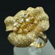 Bague en or en forme de fleur avec diamants - Kauf mit einem Klick