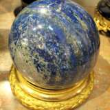 Large Lapis Lazuli Sphere from Afghanistan on a 19th French Gilded Base Бронза Napoleon III 20th century г. - фото 7