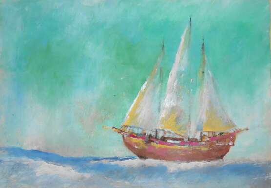 На гребне волны Papier Technique mixte Абстрактный субъективизм Морской сюжет - photo 1 На гребне волны Papier Technique mixte Абстрактный субъективизм Морской сюжет - photo 1