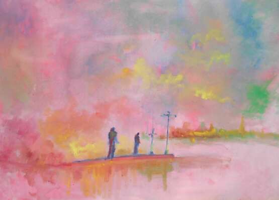 Последний рубеж Бумага Абстрактный субъективизм Городской пейзаж - фото 1