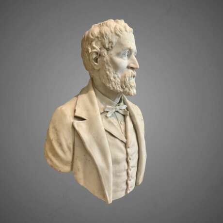 19th Century Bust of an Aristocrat in Marble by Joseph Vallet (1841-1920) Мрамор 19th century г. - фото 5