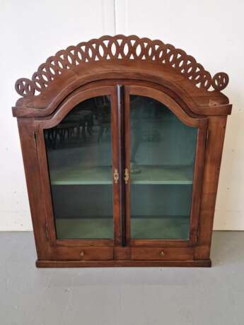 Large Biedermeier style wall cabinet Mahogany 19th century - photo 12