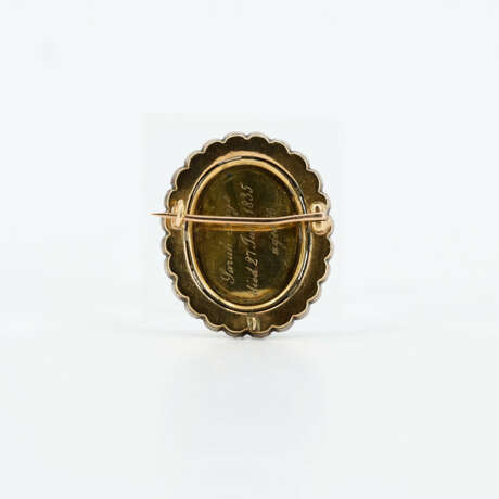 Historical-Enamel-Diamond-Mourning-Brooch - photo 2