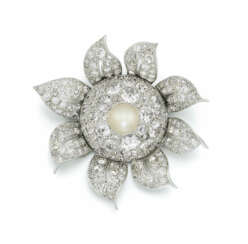 Diamond-Pearl-Brooch