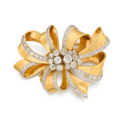 Retro Diamond-Doubleclip-Brooch