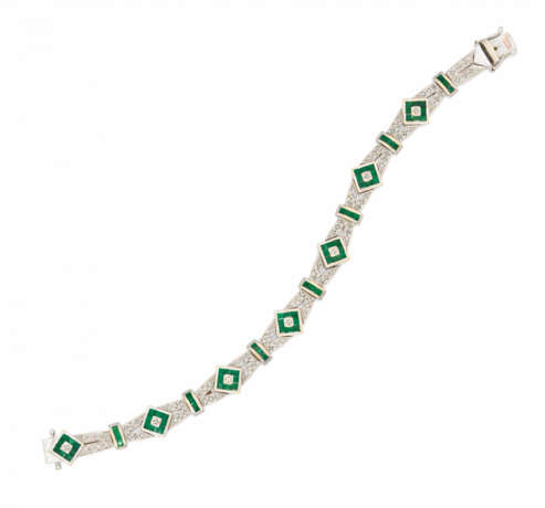 Emerald-Diamond-Bracelet - photo 1 Emerald-Diamond-Bracelet - photo 1