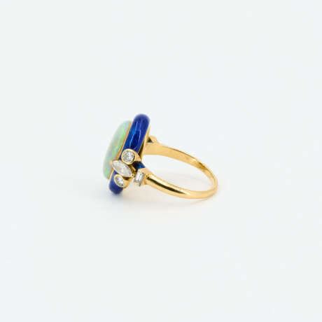 Opal-Diamond-Enamel-Ring - photo 2 Opal-Diamond-Enamel-Ring - photo 2