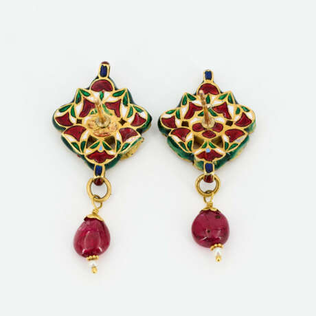 Enamel-Gemstone-Set: Necklace, Ring, Earrings and Bracelet - photo 2