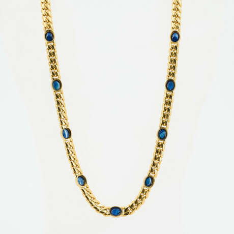 Sapphire-Curb-Chain-Necklace - фото 2 Sapphire-Curb-Chain-Necklace - фото 2
