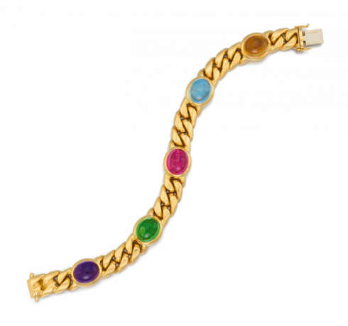 Striking Gemstone-Curb-Chain-Bracelet - photo 1