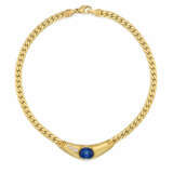 Sapphire-Diamond-Curb-Necklace - photo 1