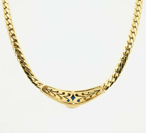 Sapphire-Diamond-Curb-Necklace - photo 2 Sapphire-Diamond-Curb-Necklace - photo 2