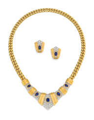 Sapphire-Diamond-Necklace and Ear Jewellery