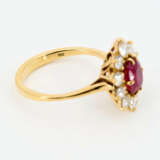 Burma Ruby-Diamond-Set: Ring and Ear Studs - photo 5