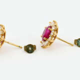 Burma Ruby-Diamond-Set: Ring and Ear Studs - photo 8