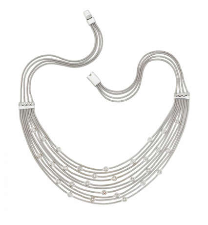 Flowing-Multi-Strand-Diamond-Necklace - photo 1 Flowing-Multi-Strand-Diamond-Necklace - photo 1