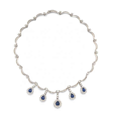 Classic Sapphire-Diamond-Necklace - photo 1 Classic Sapphire-Diamond-Necklace - photo 1