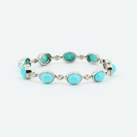 Turquoise-Diamond-Set: Necklace, Bracelet and Ring - photo 5