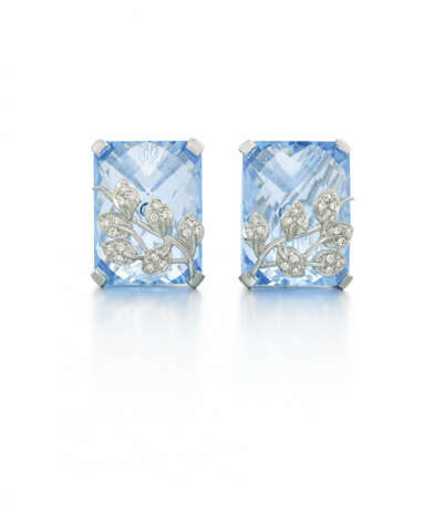 Aquamarine-Diamond-Ear Jewellery - фото 1 Aquamarine-Diamond-Ear Jewellery - фото 1