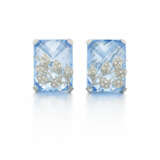 Aquamarine-Diamond-Ear Jewellery - photo 1