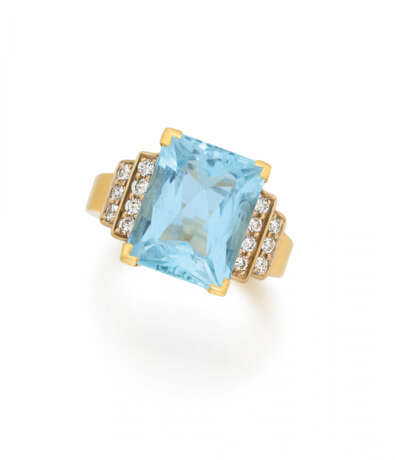 Aquamarine-Diamond-Ring - фото 1 Aquamarine-Diamond-Ring - фото 1