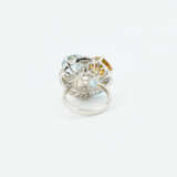 Aquamarine-Citrine-Diamond-Cocktail Ring - фото 3