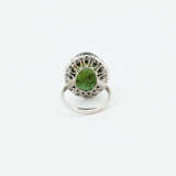 Moss-Coloured-Tourmaline-Diamond-Ring - photo 3