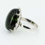 Moss-Coloured-Tourmaline-Diamond-Ring - photo 6