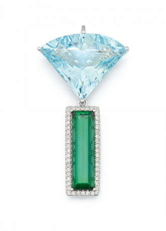 Aquamarine-Tourmaline-Pendant - photo 1