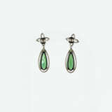 Moss-Green Tourmaline-Diamond-Ear-Jewellery - photo 2