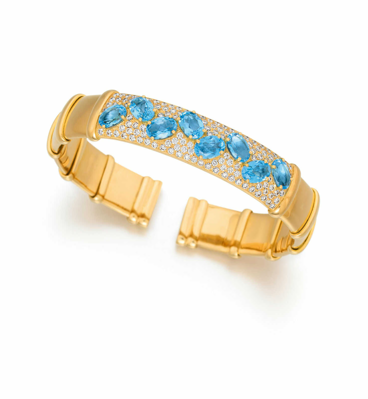 Topaz-Diamond-Bangle Topaz-Diamond-Bangle