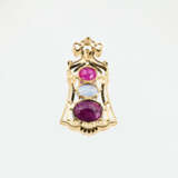 Kashmir Sapphire and Burma Ruby-Pendant - photo 2