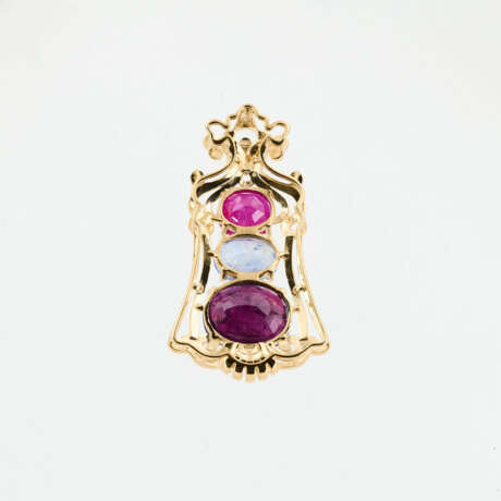 Kashmir Sapphire and Burma Ruby-Pendant - photo 2 Kashmir Sapphire and Burma Ruby-Pendant - photo 2