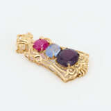 Kashmir Sapphire and Burma Ruby-Pendant - photo 3