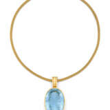 Large Blue Topaz-Pendant Necklace - photo 1