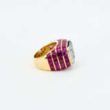 Sapphire-Diamond-Ruby-Cocktail Ring - photo 3