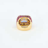 Sapphire-Diamond-Ruby-Cocktail Ring - photo 4
